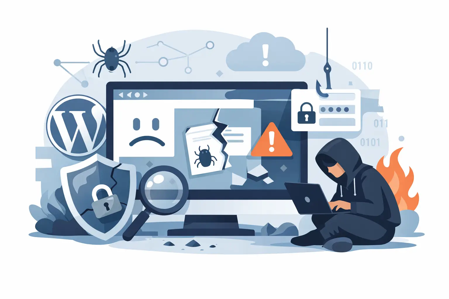 Erro 404 causado por invasão no WordPress