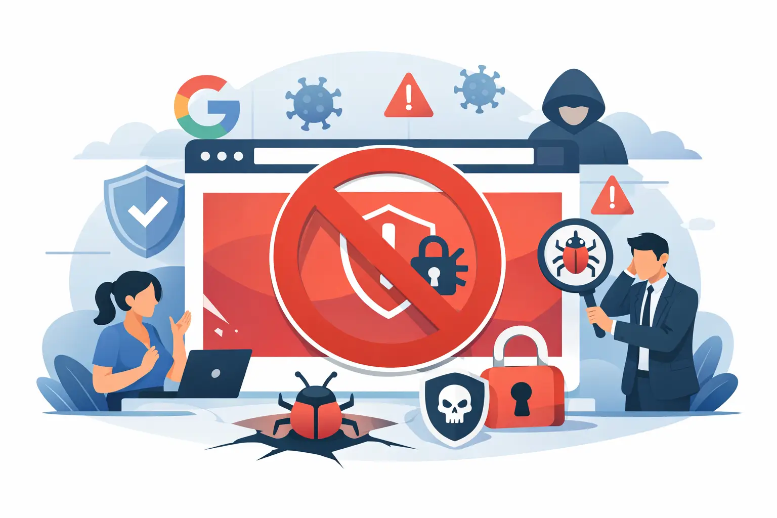 Site bloqueado no Google por malware