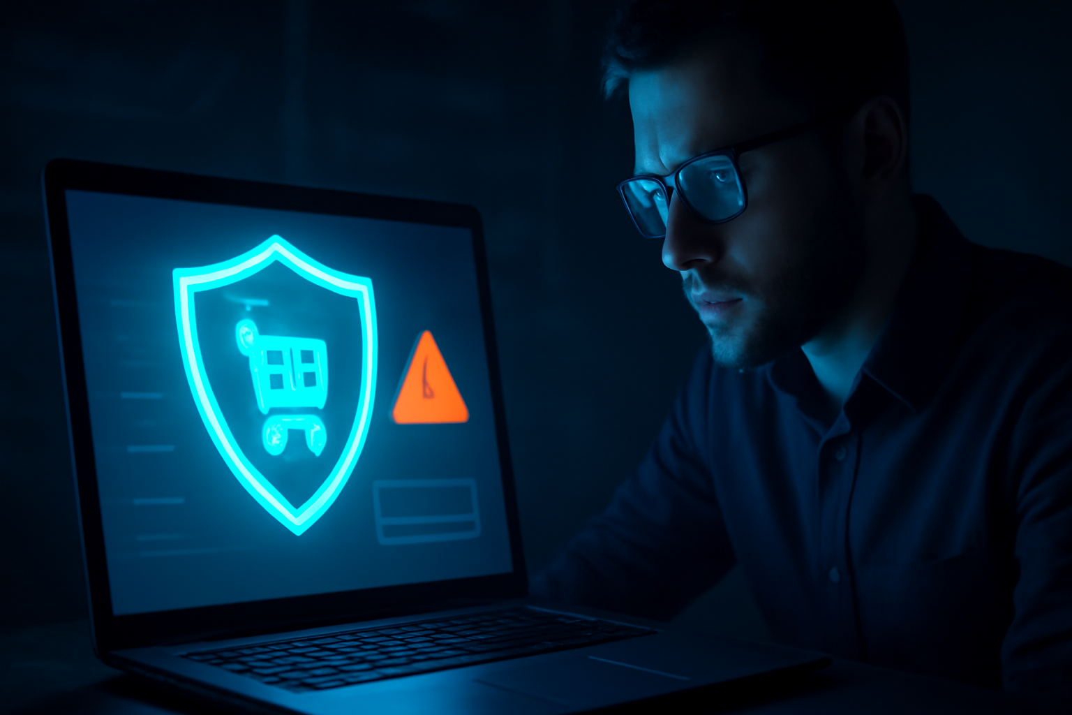 Checkout de loja WooCommerce protegido por escudo digital durante investigação de malware