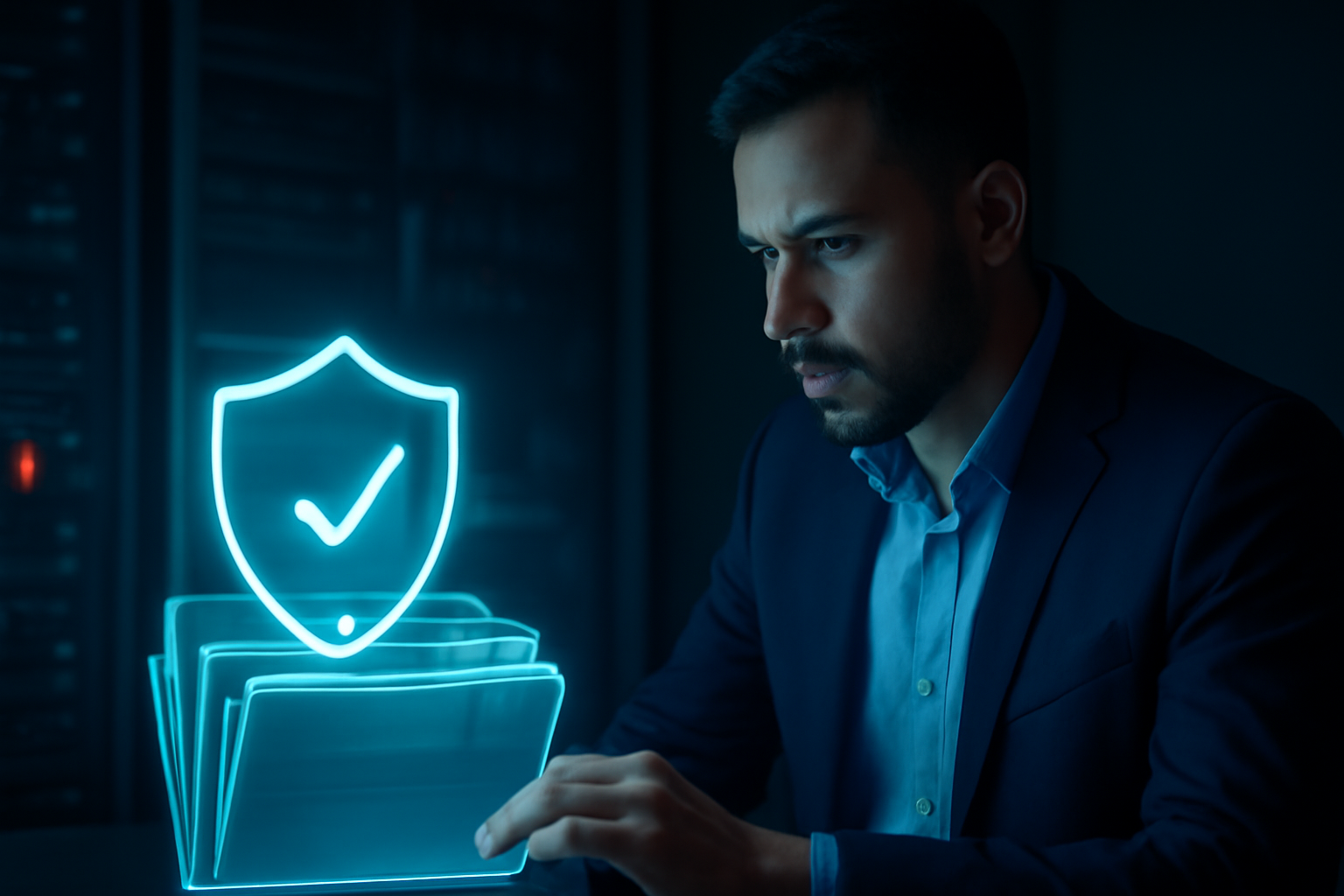Profissional validando backup de site hackeado antes da restauração